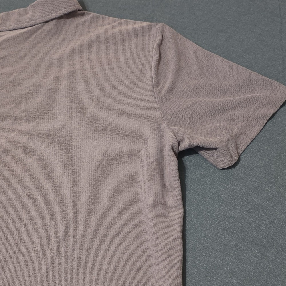 Vuori Brown Polo Shirt M Men Short Sleeve Button Collared Knit Solid - Picture 10 of 16